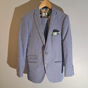 Paisley & Gray Slim Fit Linen Blend Suit 36R Jacket & 29"x28" Altered Slim Pants